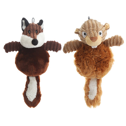 Squeaky Fox Dog Toy (dark)